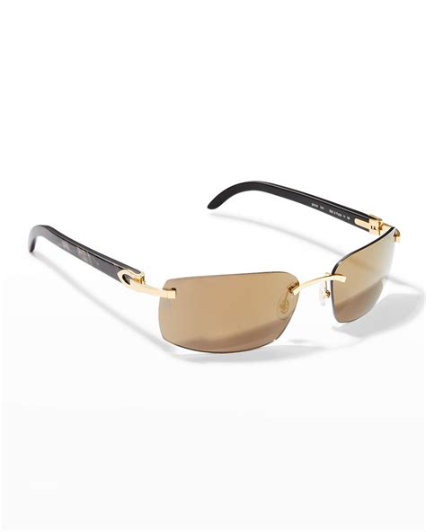 cartier mens sunglasses uk|cartier rimless sunglasses men's.